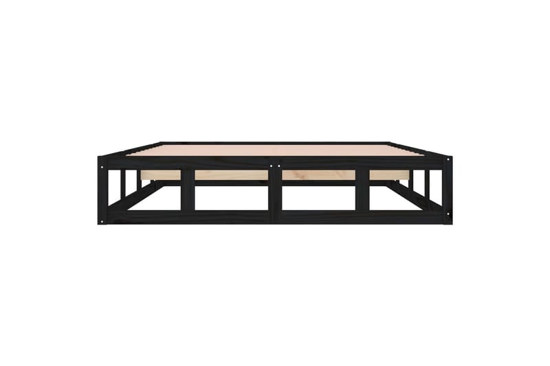 beBasic sengeramme 180x200 cm Super King massivt træ sort - Sort - Møbler - Senge - Sengeramme & sengestel