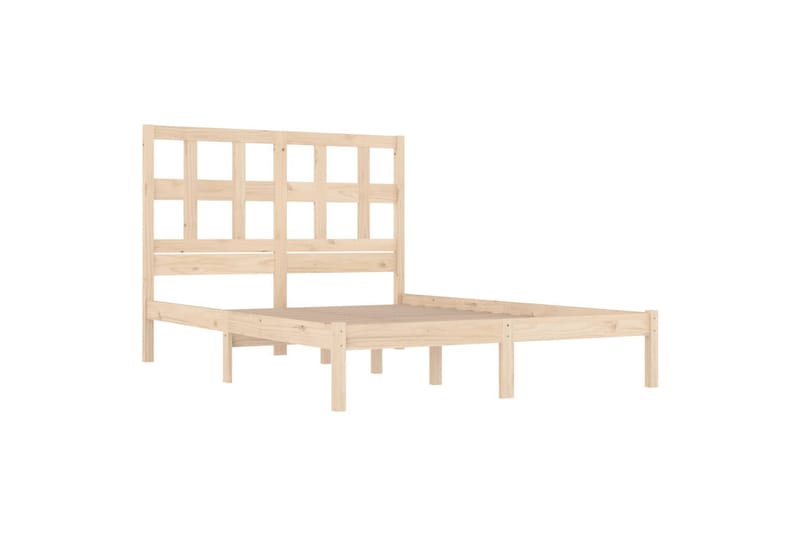 beBasic sengeramme 200x200 cm massivt fyrretræ - Brun - Møbler - Senge - Sengeramme & sengestel
