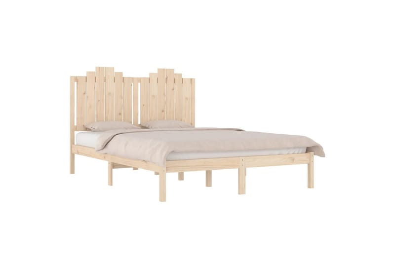 beBasic sengeramme 200x200 cm massivt fyrretræ - Brun - Møbler - Senge - Sengeramme & sengestel