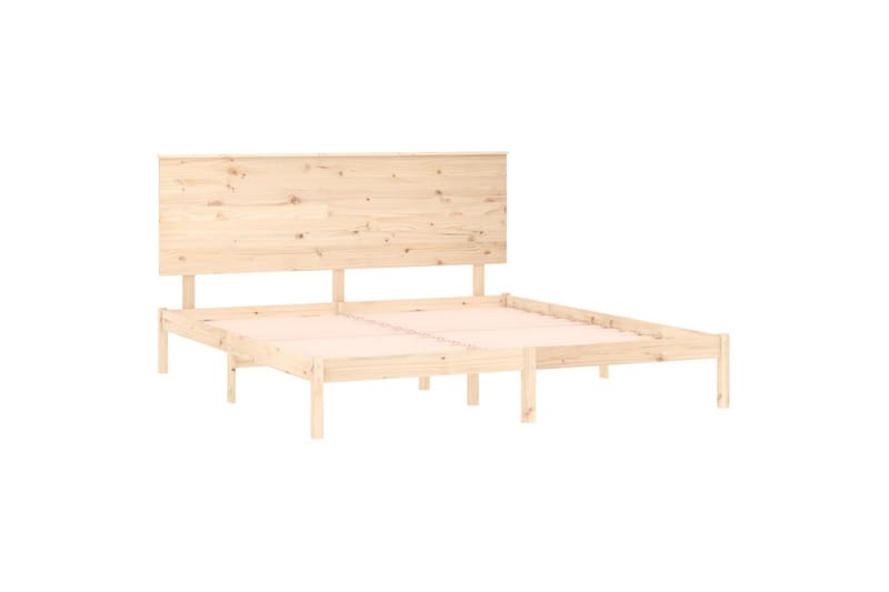 beBasic sengeramme 200x200 cm massivt fyrretræ - Brun - Møbler - Senge - Sengeramme & sengestel