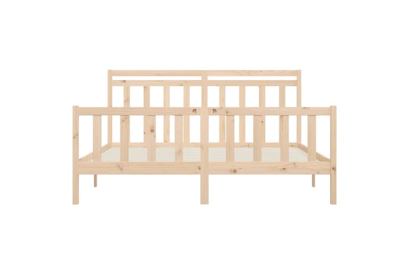 beBasic sengeramme 200x200 cm massivt fyrretræ - Brun - Møbler - Senge - Sengeramme & sengestel