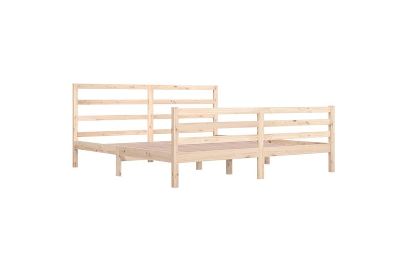 beBasic sengeramme 200x200 cm massivt fyrretræ - Brun - Møbler - Senge - Sengeramme & sengestel