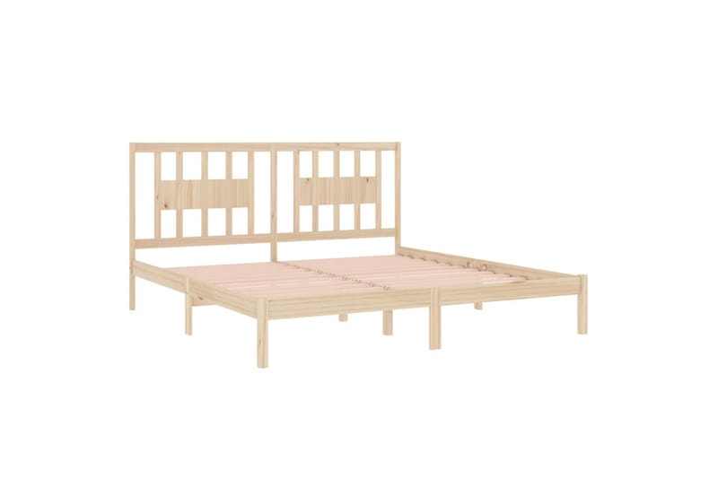 beBasic sengeramme 200x200 cm massivt fyrretræ - Brun - Møbler - Senge - Sengeramme & sengestel