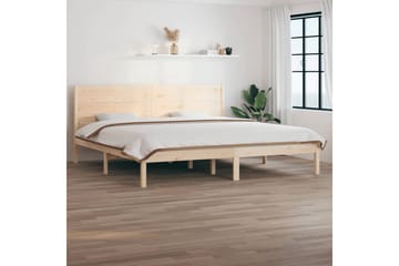 beBasic sengeramme 200x200 cm massivt fyrretræ - Brun - Møbler - Senge - Sengeramme & sengestel