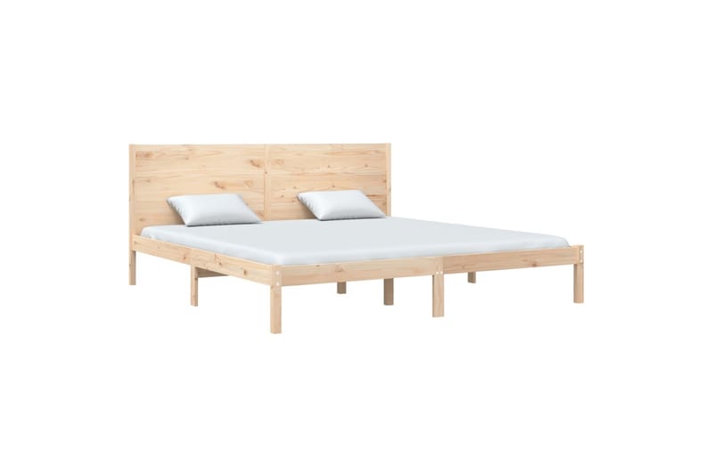 beBasic sengeramme 200x200 cm massivt fyrretræ - Brun - Møbler - Senge - Sengeramme & sengestel