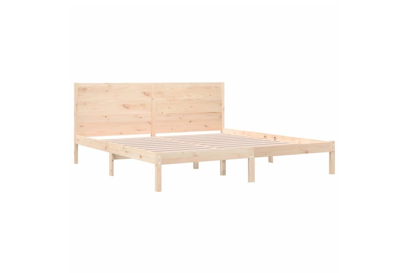 beBasic sengeramme 200x200 cm massivt fyrretræ - Brun - Møbler - Senge - Sengeramme & sengestel