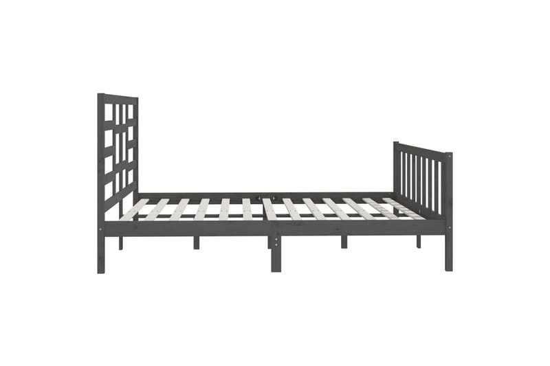 beBasic sengeramme 200x200 cm massivt fyrretræ grå - GrÃ¥ - Møbler - Senge - Sengeramme & sengestel