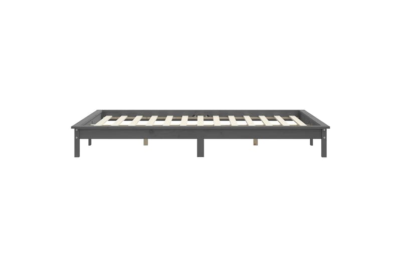 beBasic sengeramme 200x200 cm massivt fyrretræ grå - GrÃ¥ - Møbler - Senge - Sengeramme & sengestel