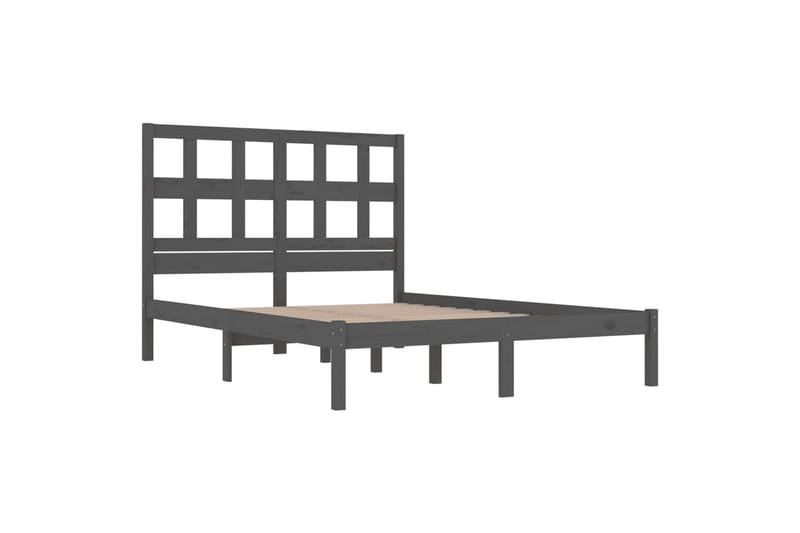beBasic sengeramme 200x200 cm massivt fyrretræ grå - GrÃ¥ - Møbler - Senge - Sengeramme & sengestel