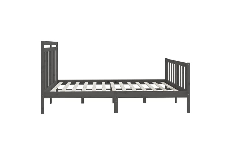 beBasic sengeramme 200x200 cm massivt fyrretræ grå - GrÃ¥ - Møbler - Senge - Sengeramme & sengestel