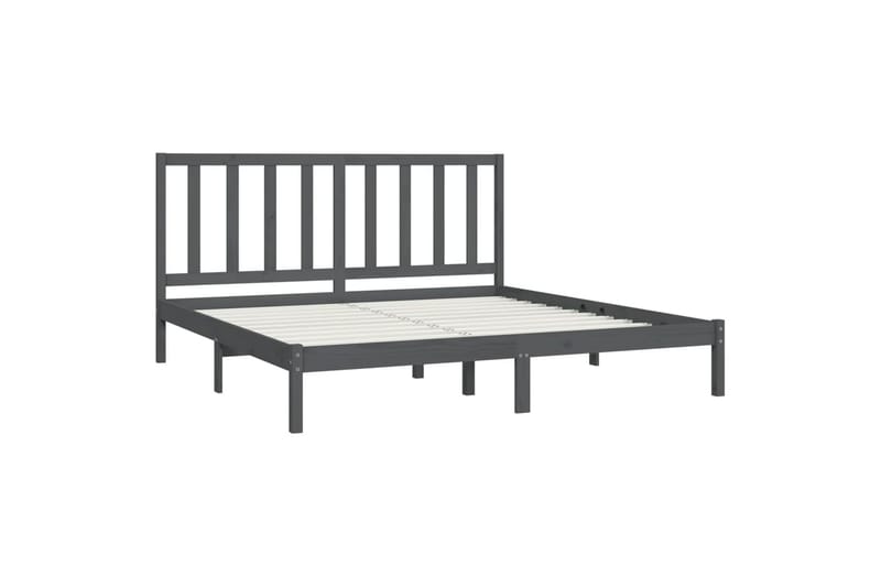 beBasic sengeramme 200x200 cm massivt fyrretræ grå - GrÃ¥ - Møbler - Senge - Sengeramme & sengestel