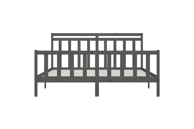 beBasic sengeramme 200x200 cm massivt fyrretræ grå - GrÃ¥ - Møbler - Senge - Sengeramme & sengestel