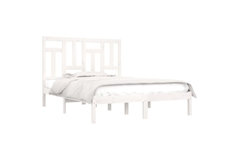 beBasic sengeramme 200x200 cm massivt fyrretræ hvid - Hvid - Møbler - Senge - Sengeramme & sengestel