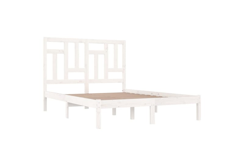 beBasic sengeramme 200x200 cm massivt fyrretræ hvid - Hvid - Møbler - Senge - Sengeramme & sengestel