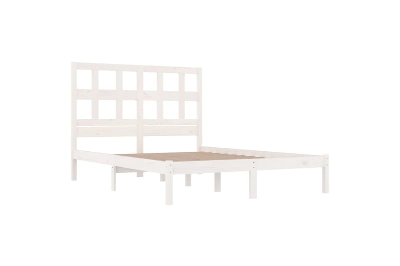 beBasic sengeramme 200x200 cm massivt fyrretræ hvid - Hvid - Møbler - Senge - Sengeramme & sengestel