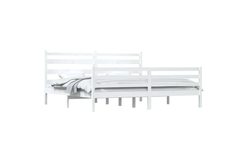 beBasic sengeramme 200x200 cm massivt fyrretræ hvid - Hvid - Møbler - Senge - Sengeramme & sengestel