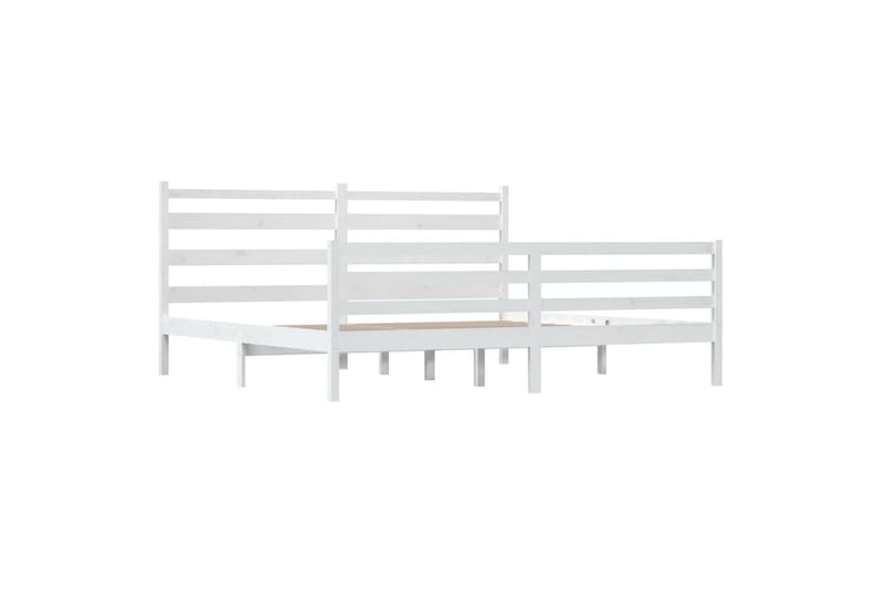 beBasic sengeramme 200x200 cm massivt fyrretræ hvid - Hvid - Møbler - Senge - Sengeramme & sengestel