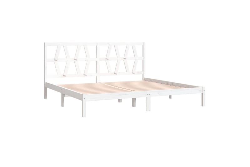 beBasic sengeramme 200x200 cm massivt fyrretræ hvid - Hvid - Møbler - Senge - Sengeramme & sengestel