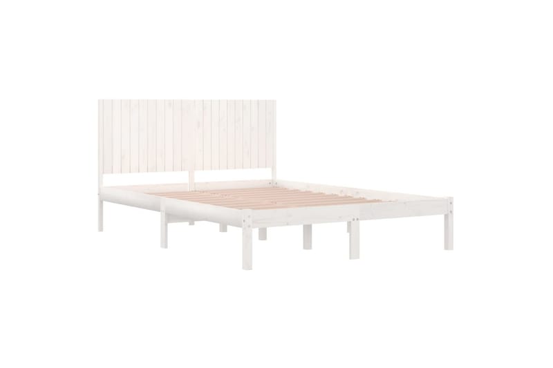 beBasic sengeramme 200x200 cm massivt fyrretræ hvid - Hvid - Møbler - Senge - Sengeramme & sengestel