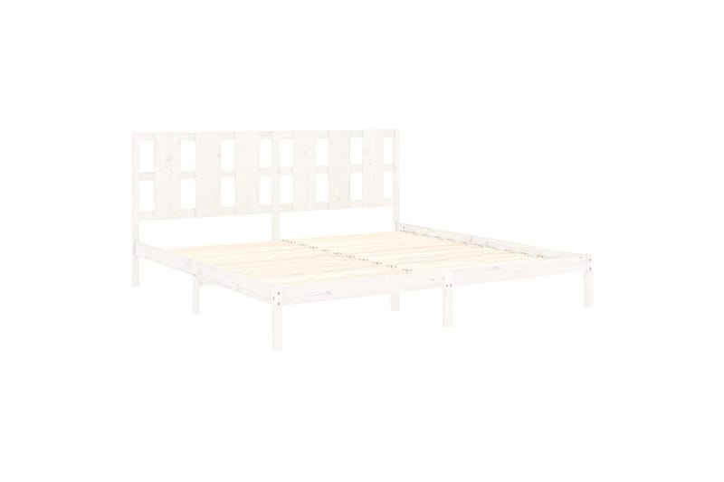 beBasic sengeramme 200x200 cm massivt fyrretræ hvid - Hvid - Møbler - Senge - Sengeramme & sengestel