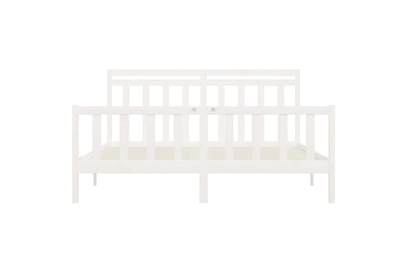 beBasic sengeramme 200x200 cm massivt fyrretræ hvid - Hvid - Møbler - Senge - Sengeramme & sengestel