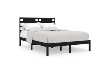 beBasic sengeramme 200x200 cm massivt fyrretræ sort - Sort - Møbler - Senge - Sengeramme & sengestel