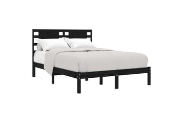 beBasic sengeramme 200x200 cm massivt fyrretræ sort - Sort - Møbler - Senge - Sengeramme & sengestel