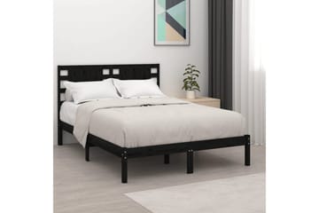 beBasic sengeramme 200x200 cm massivt fyrretræ sort - Sort - Møbler - Senge - Sengeramme & sengestel