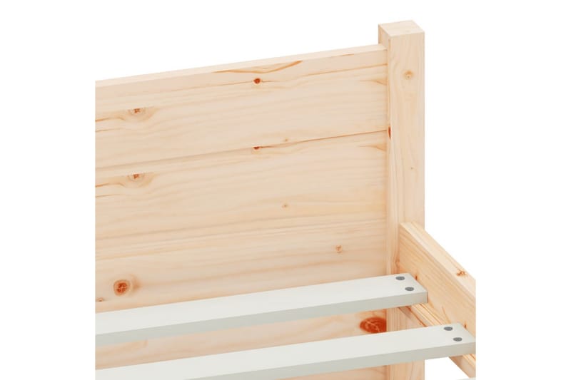 beBasic sengeramme 200x200 cm massivt træ - Brun - Møbler - Senge - Sengeramme & sengestel