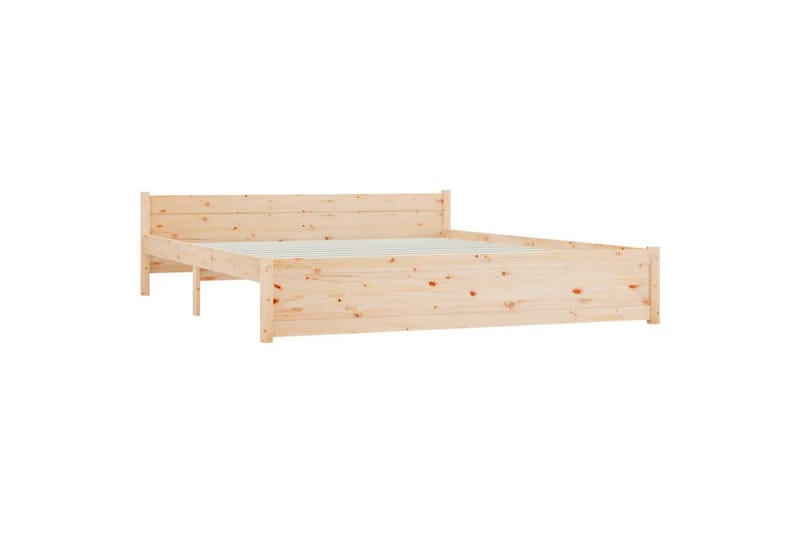 beBasic sengeramme 200x200 cm massivt træ - Brun - Møbler - Senge - Sengeramme & sengestel