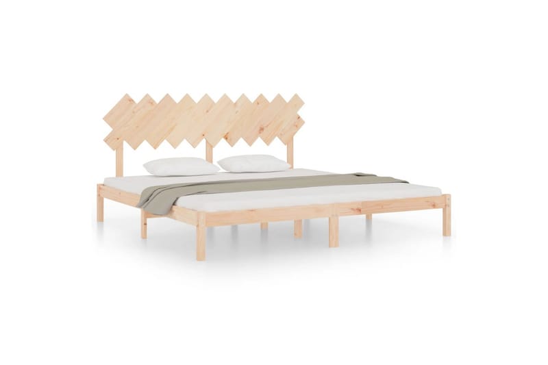 beBasic sengeramme 200x200 cm massivt træ - Brun - Møbler - Senge - Sengeramme & sengestel
