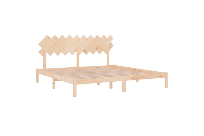 beBasic sengeramme 200x200 cm massivt træ - Brun - Møbler - Senge - Sengeramme & sengestel