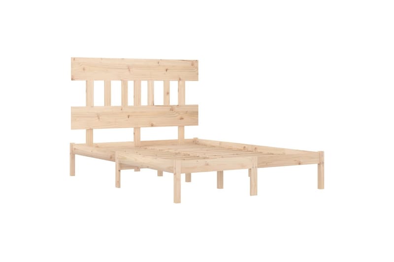 beBasic sengeramme 200x200 cm massivt træ - Brun - Møbler - Senge - Sengeramme & sengestel