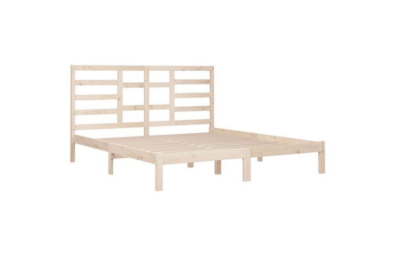 beBasic sengeramme 200x200 cm massivt træ - Brun - Sengeramme & sengestel