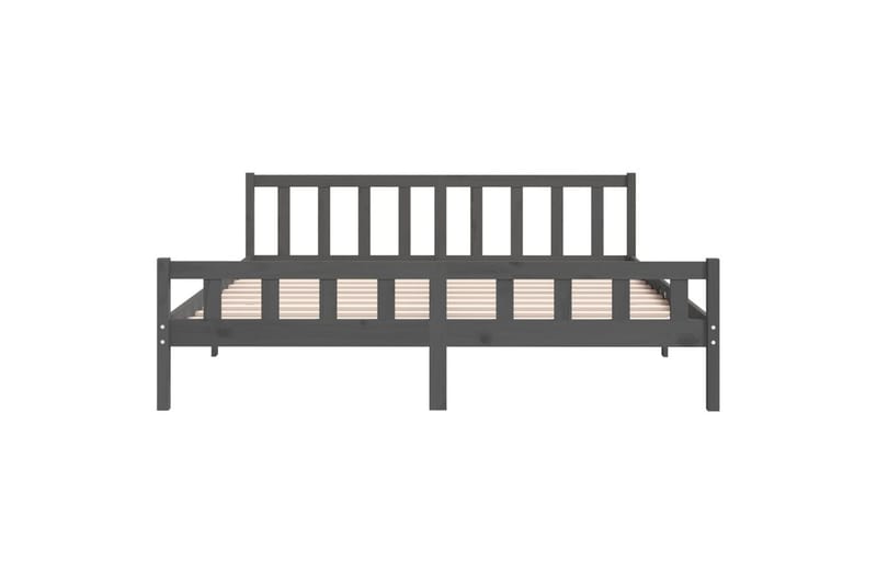 beBasic sengeramme 200x200 cm massivt træ grå - GrÃ¥ - Møbler - Senge - Sengeramme & sengestel