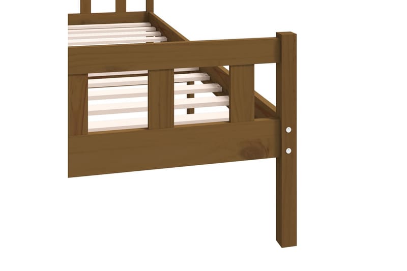 beBasic sengeramme 200x200 cm massivt træ gyldenbrun - Brun - Møbler - Senge - Sengeramme & sengestel