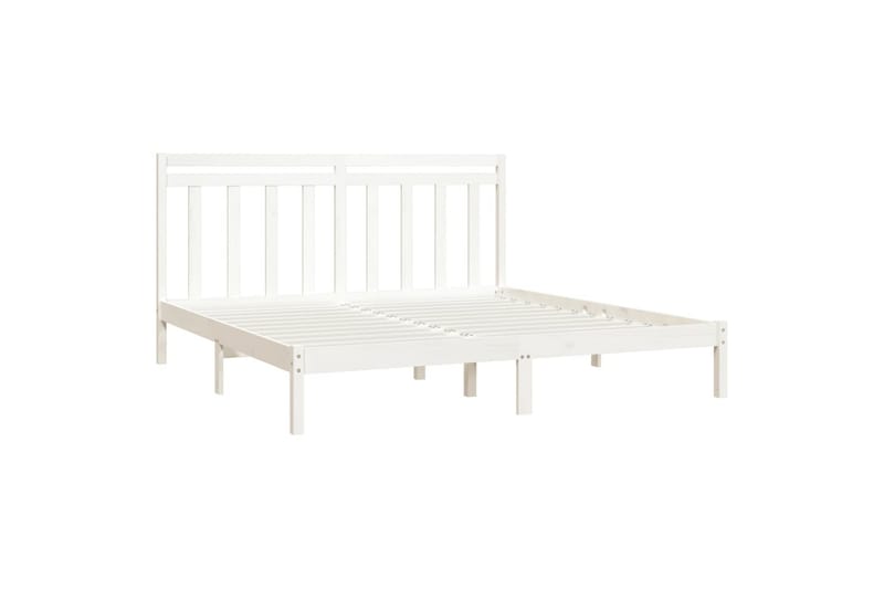 beBasic sengeramme 200x200 cm massivt træ hvid - Hvid - Møbler - Senge - Sengeramme & sengestel