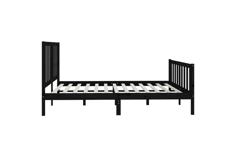 beBasic sengeramme 200x200 cm massivt træ sort - Sort - Møbler - Senge - Sengeramme & sengestel