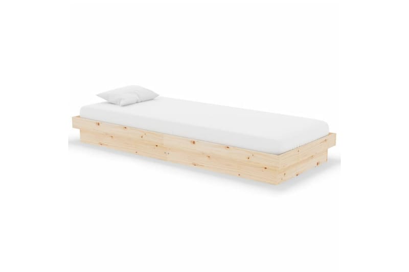 beBasic sengeramme 75x190 cm 2FT6 Small Single massivt træ - Brun - Møbler - Senge - Sengeramme & sengestel