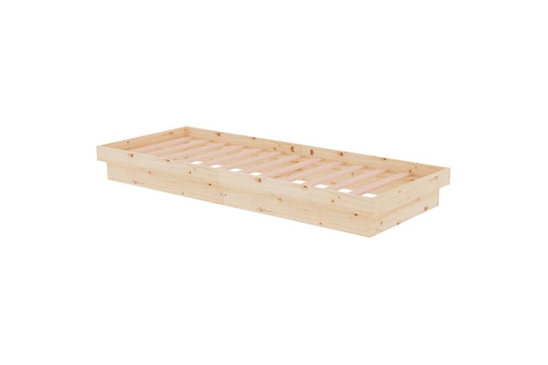 beBasic sengeramme 75x190 cm 2FT6 Small Single massivt træ - Brun - Møbler - Senge - Sengeramme & sengestel