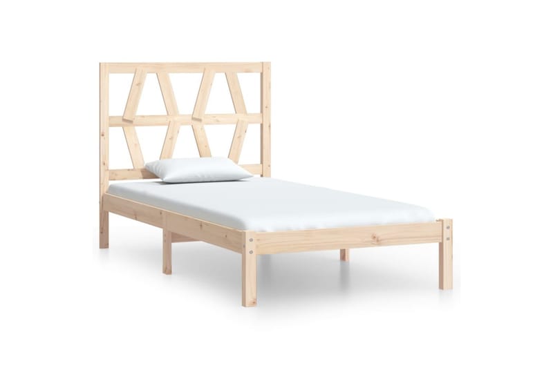 beBasic sengeramme 75x190 cm Small Single massivt fyrretræ - Brun - Møbler - Senge - Sengeramme & sengestel