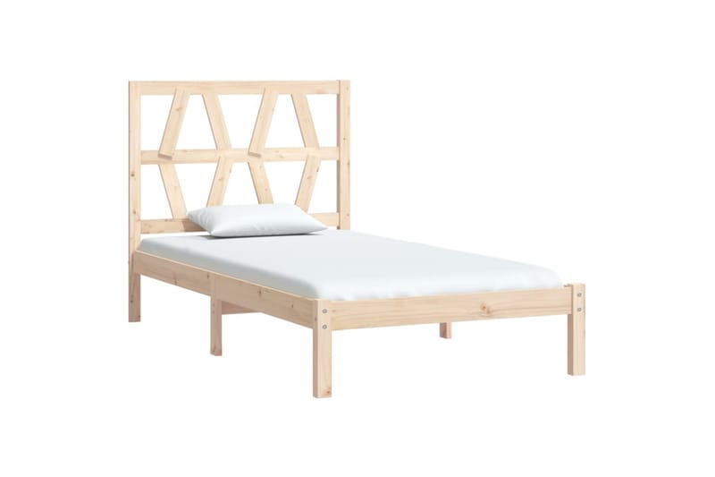beBasic sengeramme 75x190 cm Small Single massivt fyrretræ - Brun - Møbler - Senge - Sengeramme & sengestel
