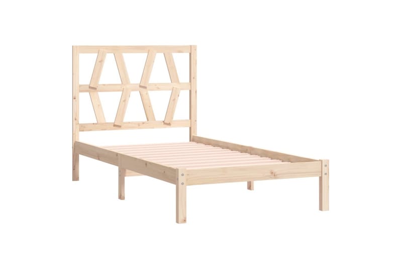 beBasic sengeramme 75x190 cm Small Single massivt fyrretræ - Brun - Møbler - Senge - Sengeramme & sengestel