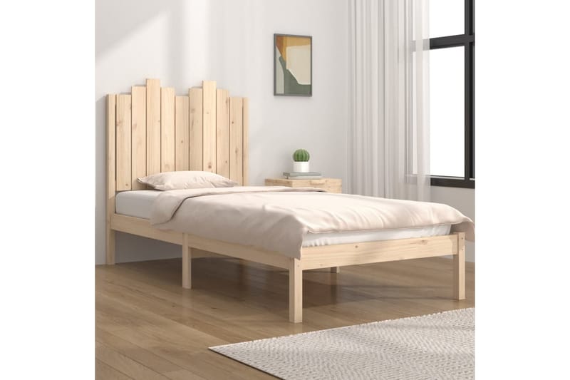 beBasic sengeramme 75x190 cm Small Single massivt fyrretræ - Brun - Møbler - Senge - Sengeramme & sengestel