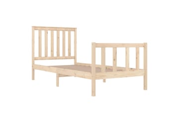 beBasic sengeramme 75x190 cm Small Single massivt fyrretræ - Brun - Møbler - Senge - Sengeramme & sengestel