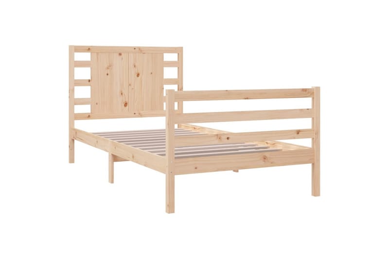 beBasic sengeramme 75x190 cm Small Single massivt fyrretræ - Brun - Møbler - Senge - Sengeramme & sengestel
