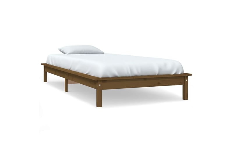 beBasic sengeramme 75x190 cm Small Single massivt fyrretræ gyldenbrun - Brun - Møbler - Senge - Sengeramme & sengestel