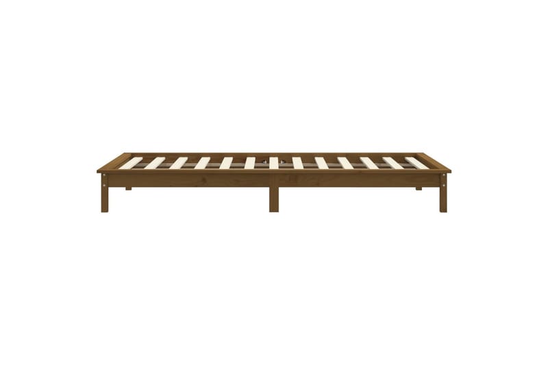 beBasic sengeramme 75x190 cm Small Single massivt fyrretræ gyldenbrun - Brun - Møbler - Senge - Sengeramme & sengestel