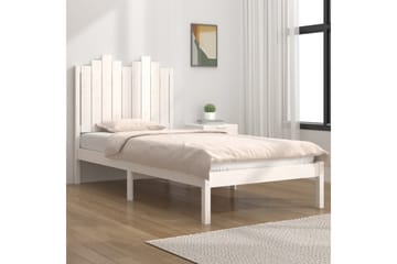 beBasic sengeramme 75x190 cm Small Single massivt fyrretræ hvid - Hvid - Møbler - Senge - Sengeramme & sengestel