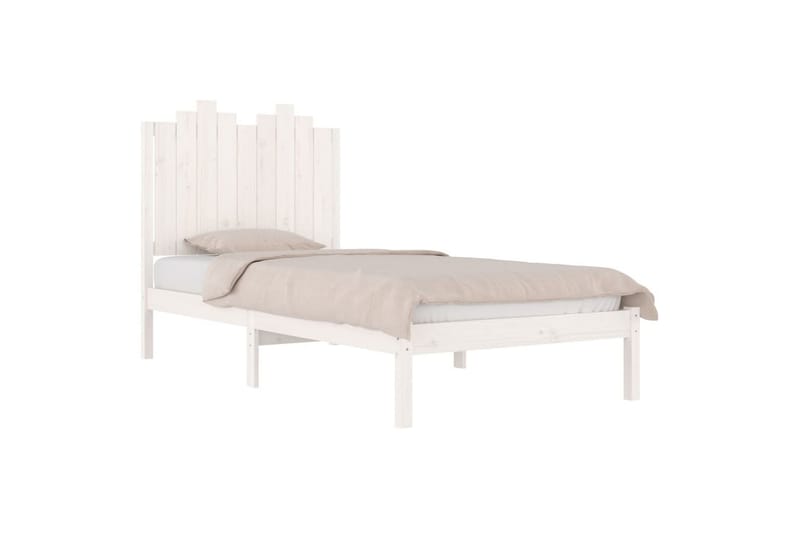 beBasic sengeramme 75x190 cm Small Single massivt fyrretræ hvid - Hvid - Sengeramme & sengestel